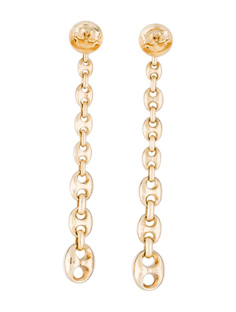 gucci pink gold marina chain earrings|Gucci Marina Chain earrings in gold.